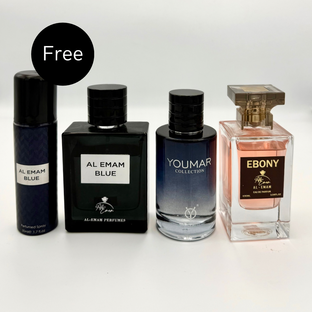 Dior Sauvage Eau de Toilette & Chanel Bleu and Tom Ford Ébène Fumé all inspired Trio Set