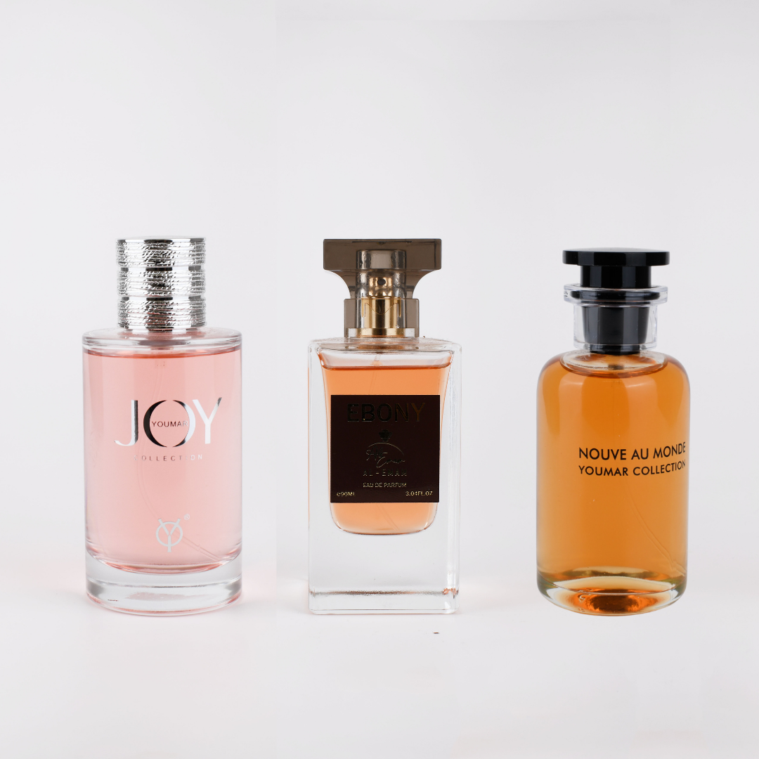Louis Vuitton Nouveau Monde, Dior Joy & Tom Ford Ébène Fumé Inspired Trio Set 100ml Each